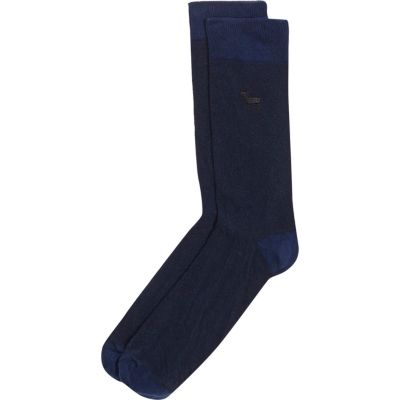 Blue stag icon socks